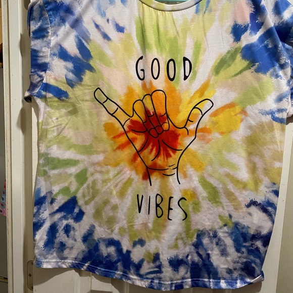 tie-dye good vibes shirt - Picture 2 of 7